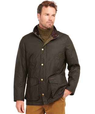 Men's Barbour Hereford Waxed Jacket - Olive