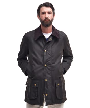 Men's Barbour Beausby Waxed Jacket - Olive