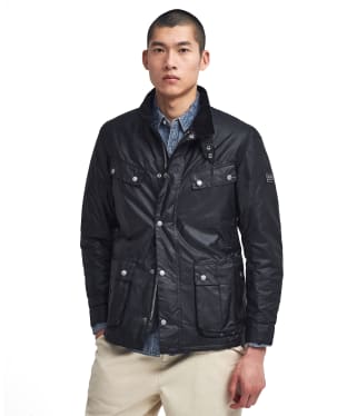 Men's Barbour International Tourer Duke Waxed Jacket - Black