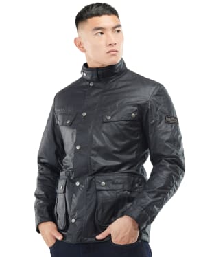 Men's Barbour International Tourer Duke Waxed Jacket - Navy