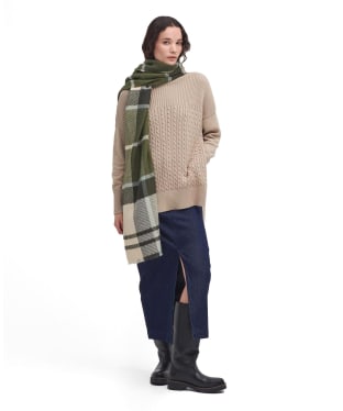 Women’s Barbour Blair Tartan Scarf - Ancient Loden