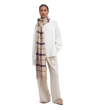 Women's Barbour Claudette Scarf - Muted Cabernet