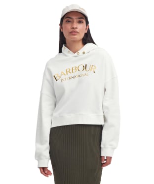 Women's Barbour International Milla Hoodie - Off White