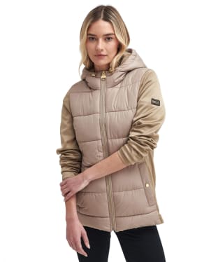 Women's Barbour International Bondar Quilted Sweater Jacket - Light Trench