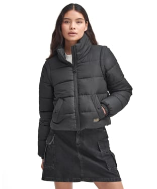 Women's Barbour International Webber Puffer Jacket - Black