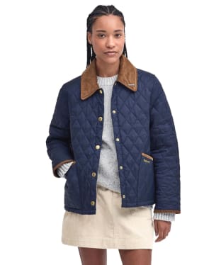 Women's Barbour 30th Anniversary Cropped Liddesdale Quilted Jacket - Navy / Classic