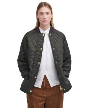 Women's Barbour Sport Beadnell Quilted Jacket - Sage / Ancient Tartan