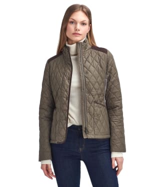 Women's Barbour Highfield Quilted Jacket - Winter Moss / Classic Tartan