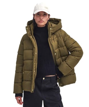 Women's Barbour International Barron Puffer Jacket - Empire Green