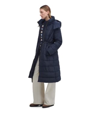 Women's Barbour Mannue Puffer Jacket - Navy / Ancient Lodan