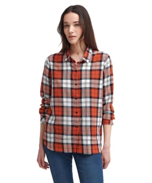 Women’s Barbour Moorland Shirt - Spiced Pumpkin / Navy Check