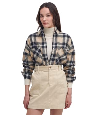 Women's Barbour Larisa Check Shirt - White Pepper Check