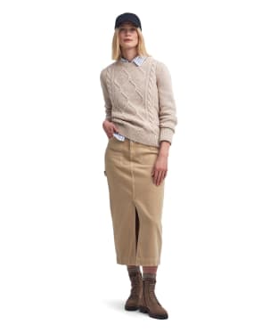 Women's Barbour Cassie Midi Skirt - White Pepper