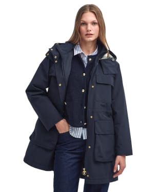 Women's Barbour Corey Utility Showerproof Jacket - Dark Navy / Ancient Tartan