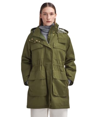 Women's Barbour Corey Utility Showerproof Jacket - Dark Moss / Ancient Tartan