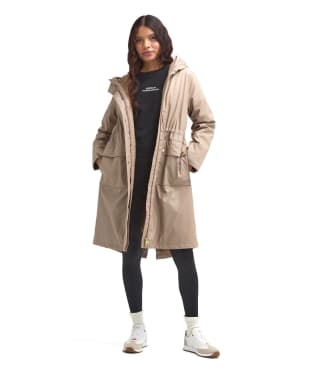 Women's Barbour International Wyatt Showerproof Trench Coat - Light Trench