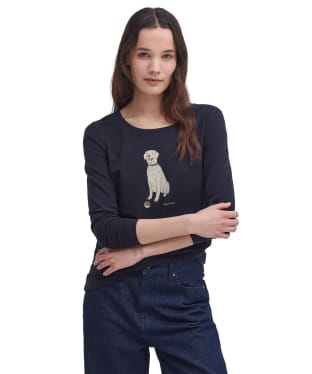 Women's Barbour Fareham Long Sleeve T-Shirt - Navy