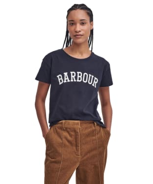 Women's Barbour Northumberland Classic T-Shirt - Navy / White