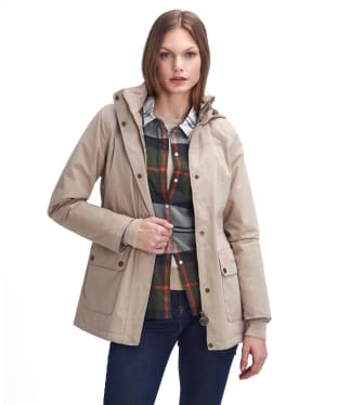 Women's Barbour Buttercup Waterproof Jacket - Sand Dune / Gardenia