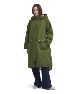 Women's Barbour Marnie Waterproof Jacket - Dark Moss / Light Sand / Dark Moss