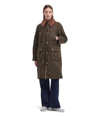 Women's Barbour Ebberston Waxed Jacket - Beech / Classic