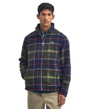 Men's Barbour Tartan Zip Through Fleece Jacket - Classic Tartan