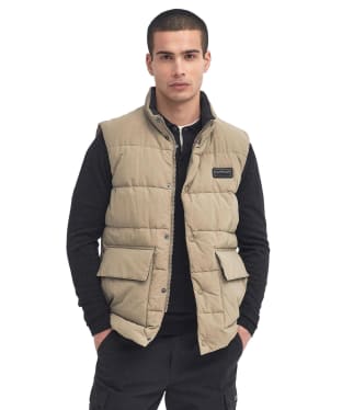 Men's Barbour International Morville Puffer Gilet - Brindle