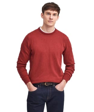 Men's Barbour Pima Cotton Crew Neck Sweater - Highland Red