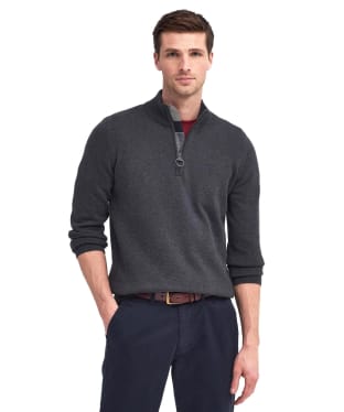 Men’s Barbour Cotton Half Zip Sweater - Charcoal