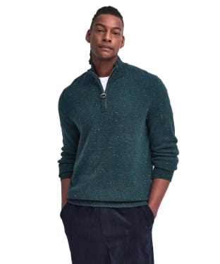 Men's Barbour Tainsbury Half Zip Knitted Jumper - Seaweed