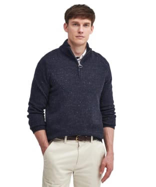 Men's Barbour Tainsbury Half Zip Knitted Jumper - Navy