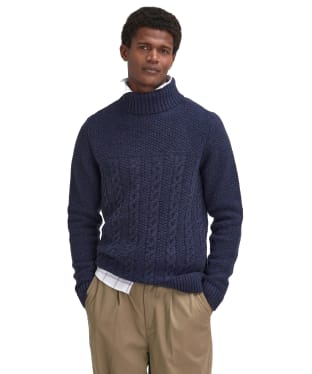 Men's Barbour Daleside Roll Neck Knitted Jumper - Navy Marl