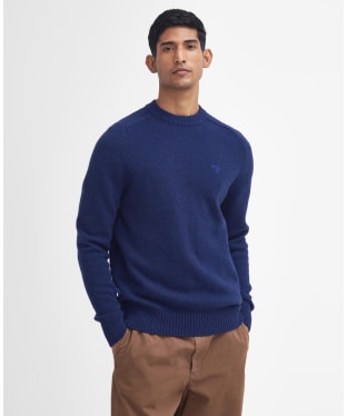 Men's Barbour Grangetown Crew Neck Sweater - Inky Blue