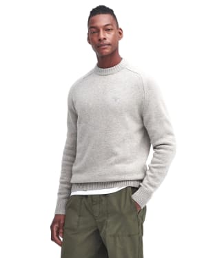 Men's Barbour Grangetown Crew Neck Sweater - Light Grey