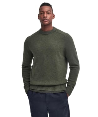 Men's Barbour Grangetown Crew Neck Sweater - Mid Olive