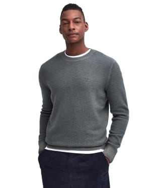 Men's Barbour Aston Knitted Crew Neck Sweater - Washed Olive