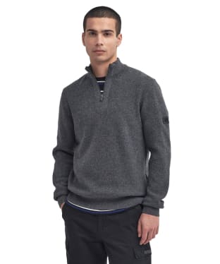 Men's Barbour International Crawley Funnel Neck Jumper - Charcoal Marl