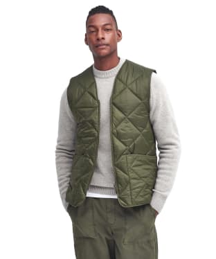 Men's Barbour Large Box Quilted Liner - Fern