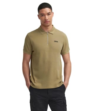 Men's Barbour International Albury Short Sleeve Polo Shirt - Bleached Olive