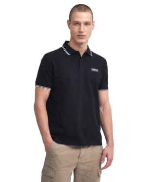 Men's Barbour International Evan Tipped Polo Shirt - Black