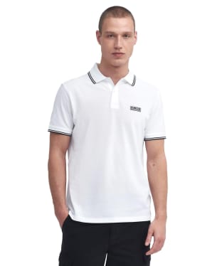 Men's Barbour International Evan Tipped Polo Shirt - White