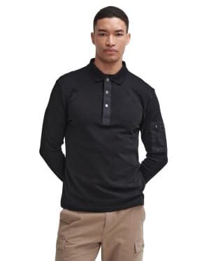 Men's Barbour International Bradley Snap Polo Shirt - Black