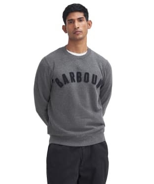 Men's Barbour Prep Logo Crew Sweater - Mid Grey Marl