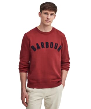 Men's Barbour Prep Logo Crew Sweater - Highland Red