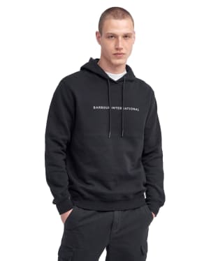 Men's Barbour International Shadow Hoodie - Black / White