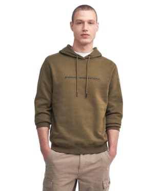 Men's Barbour International Shadow Hoodie - Military Olive