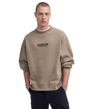 Men's Barbour International Formula Oversized Crew Sweatshirt - Timberwolf