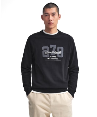 Men's Barbour International Signature Crew Sweatshirt - Black