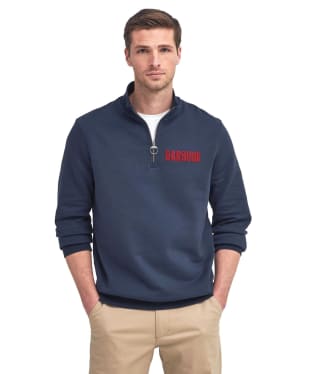 Men's Barbour Cotes Half Zip Sweatshirt - Navy