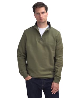 Men's Barbour Nelson Half Zip Sweatshirt - Ivy Green